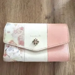 Luria 4℃ 三つ折り財布 花柄 ピンク ホワイト