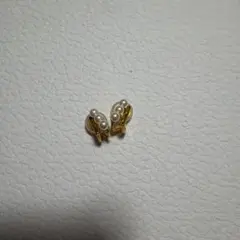 ゴールド パール クリップ式イヤリング