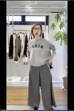 【新品タグなし】MERCIプリント 長袖トップス　C・O・T・E✴︎イシカワラボ