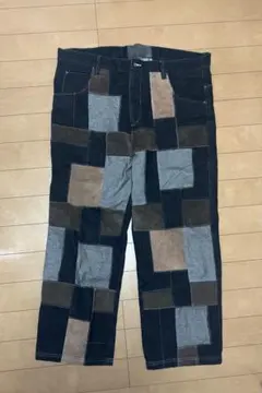 パッチワークデザイン デニムパンツ