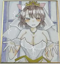 ウマ娘 ファンアート ダンツフレーム 手描きイラスト 色紙 水着 - メルカリ