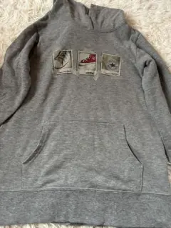 コンバース グレー パーカーMサイズ