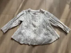 プティマインカーディガン　ニットカーディガン　ペプラム