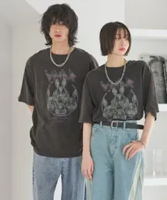 【PAGE BOY】未使用タグ付☆ビンテージロックヤンキーラビットTシャツ☆