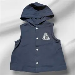 COMME CA FOSSETTE フード付きベビーパーカーベスト 80サイズ
