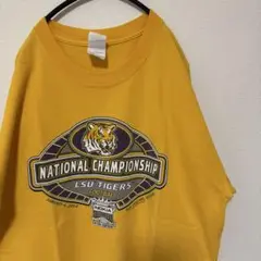L US 古着 Ｔシャツ GILDAN ギルダン カレッジ アメフト？