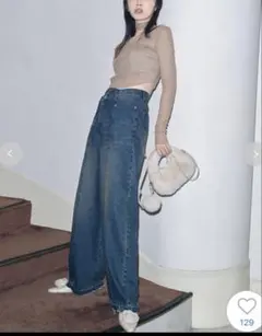 SNIDEL スナイデル　デザインワイドデニム