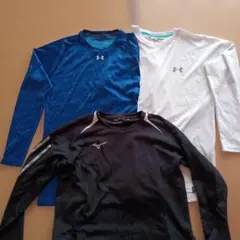 Under Armour とmizuno長袖シャツ 3点セット MとLサイズ