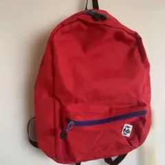 チャムス CHUMS 赤リュック　調整可能ストラップ付き