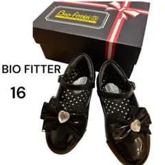 Bio Fitterキッズ フォーマルシューズ15.5〜16cmリボン着脱可能