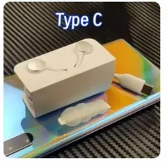 オリジナル　USB　Type-C　有線イヤホン　イヤホン　ホワイト　マイク付き