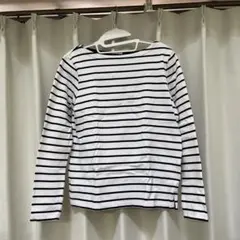 ジーユー新品ストライプ 長袖 ボートネック Tシャツ　カットソー