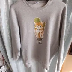 United Athle グレー 猫トレーナー XL 古着
