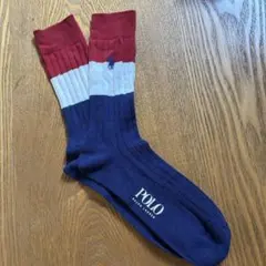 POLO トリコロール ソックス