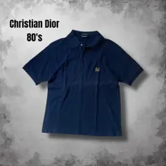 80s イタリア製 ChristianDior ヴィンテージポロシャツ 刺繍