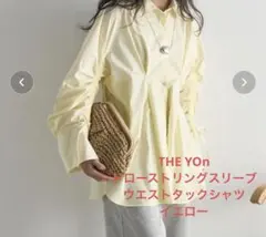 THE YOn ドローストリングスリーブウエストタックシャツ イエローのサムネイル