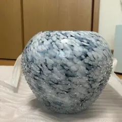津軽びいどろ 津軽雪景 花器雪影のサムネイル