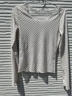 シースルードット長袖カットソー