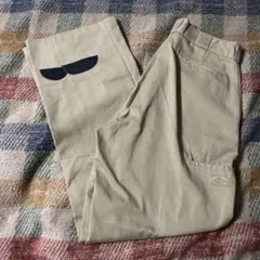 90年製　OLD Dickiesオールドディッキーズ　ダブルニーワークパンツ