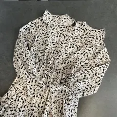 ダルメシアン柄 ロングワンピース