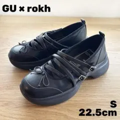 【ほぼ新品・廃盤】GU by rokhメリージェーンシューズ　厚底 Sのサムネイル