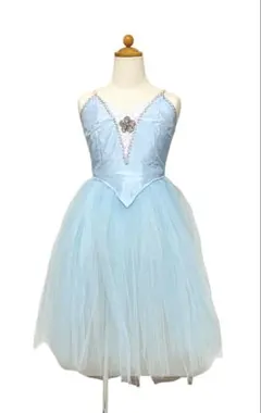 ♡ロマンチックチュチュ 水色130スリムタイプ バレエ発表会 コスプレに♡