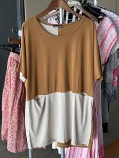Jaune Chouette バイカラー チュニック 半袖
