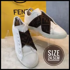 FENDI スニーカー FFロゴ バックル ホワイト　シグネチャー　サイズ:37 FENDI スニーカー FFロゴ バックル ホワイト シグネチャー サイズ:37