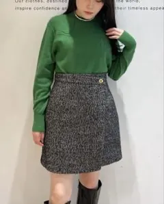期間限定Arpege story ラップ風ツイードミニスコート