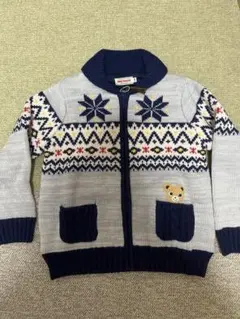 MIKIHOUSE 雪の結晶柄カーディガン