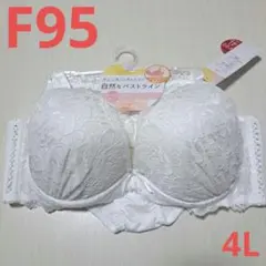新品未使用 F95 4L ブラジャー ショーツ ホワイト 大きいサイズ