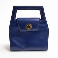 GIVENCHY レザーハンドバッグ ネイビー