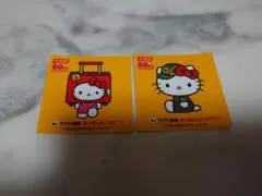 ハローキティ 50周年記念 ステッカー 2枚セット