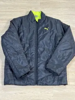 【匿名配送＆送料込み】Puma 中綿コート 黒/黄緑
