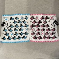 ミッキー ミニー タオルハンカチ 2枚セット