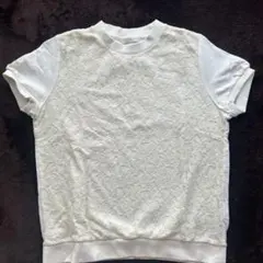 VIS レース風ホワイト半袖Tシャツのサムネイル