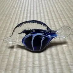 ガラス製 魚 オブジェ エンゼルフィッシュ 置物 熱帯魚 硝子工芸