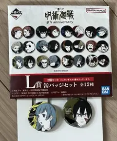 呪術廻戦 一番くじ L賞 缶バッジセット 三輪＆メカ丸 アニメグッズ