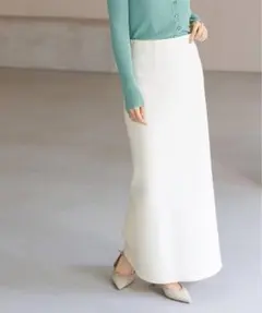 NOBLE コンフォートジャージーライクタイトスカート 38