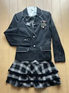女の子160フォーマル　入学式　卒業式　￼ 3点セット　ブラック
