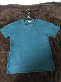 Calvin Klein VネックTシャツ M 青緑
