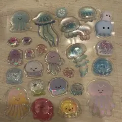 シールおすそ分け クラゲ くらげ 海月 海 青 水色のサムネイル