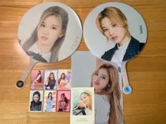 twice サナ ツウィ ジヒョ　トレカ、ファイル、うちわセット