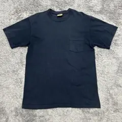 フェード USA製 Goodwear 無地 ポケットTシャツ ネイビー Lのサムネイル