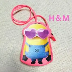 ミニオンズ H＆M ミニショルダーバッグ ピンク USJ ユニバ ポーチ ハート