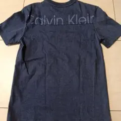 Calvin Klein ネイビー バックロゴ入り半袖Tシャツ S