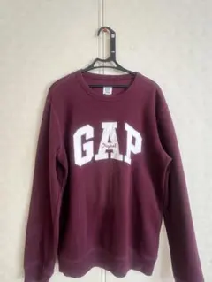 GAP バーガンディ ロゴ トレーナー【美品】