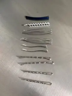 ヘアピン10本セット　シルバー　アネモネ+ノーブランド