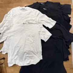 ユニクロ　ホワイト ブラック ポケット付きTシャツ９枚セット