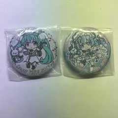 初音ミク 雪ミク 2013 2023 布缶バッジ 2個セット